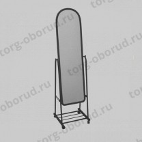 Зеркало напольное, для магазина одежды, 1520х500 мм черное, A450