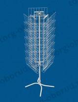 Стойка вращающаяся 3 стенда для газет, белая СТЕЛ-122/21-С