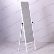 УН-150-40(бел) Зеркало напольное для примерки в полный рост 1480х405мм, цвет белый