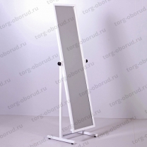 Т-150-40(бел) Зеркало напольное для примерки в полный рост 1600х450мм, цвет белый