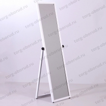 У-150-40(бел) Зеркало напольное для примерки в полный рост 1480х405мм, цвет белый