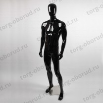 Манекен мужской ростовой без лица, для магазина одежды B16C-1(черн)