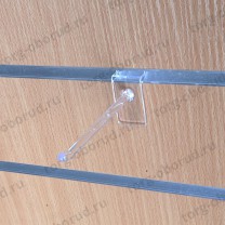 Крючок для торговой панели, пластиковый, прозрачный K290(прозрачный)