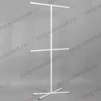 Стойка под сумки с кронштейнами, белая, напольная СТ-126-Л/1400(бел)