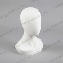 Манекен головы женский облегчённый, для магазина одежды Г-205М(бел)