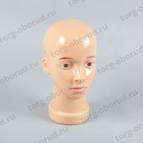 Голова женская для шапок и головных уборов с макияжем, глаза карие Г-207(кар)