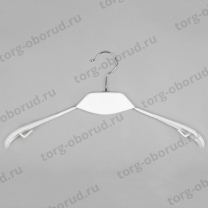Вешалка-плечики для одежды комбинированная, белая SHL010(бел)