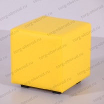 Банкетка пуфик в форме куба для магазина и в прихожую ПФ-1(желт)
