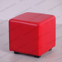 Банкетка пуфик в форме куба для магазина и в прихожую ПФ-1(красн)