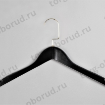 Вешалка-плечики для одежды деревянная, цвет черный C31/1(черн/зол)