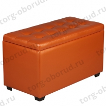 Пуфик прямоугольный оранжевый с ящиком для хранения ПФ-800-Я(оранж)