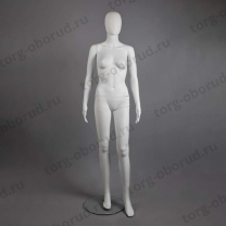 Манекен женский в полный рост, абстрактный, для магазина одежды FAM-05/A-1(бел мат)