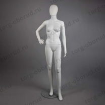 Манекен женский в полный рост, абстрактный, для магазина одежды FAM-11/A-3(бел мат)