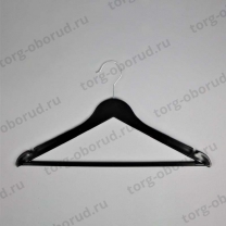Вешалка-плечики пластиковая для одежды, черная В-218(черн)