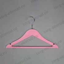 Вешалка-плечики пластиковая для детской одежды, розовая В-219(роз)