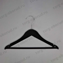 Вешалка-плечики пластиковая для детской одежды, черная В-219(черн)