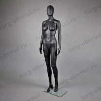 Манекен женский в полный рост без лица, серый графит FA-7GR