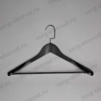 Вешалка-плечики деревянная для одежды, цвет черный C30-5D/1(черн мат/черн)