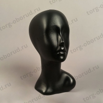 Манекен головы женский для головных уборов в магазин одежды Г-204М/G(черн)