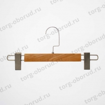 Плечики деревянные с зажимами для детской одежды, 320 мм WS 006/1-32-К(светл/хром)