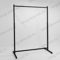 Вешало (стойка) напольное одноярусное для одежды, черное М-ТВ-107(черн/черн)