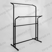 Стойка вешало напольное двойное, регулируемое по высоте, черный М-ТВ-105(черн/черн)