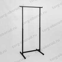 Вешало напольное для магазина одежды, регулируемое, одноярусное Б-СТ-907(черн)