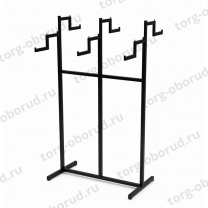 Вешало напольное для одежды, 6 регулируемых кронштейнов, черное SR063(черн)