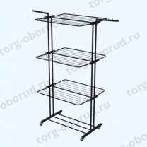 Сушилка для белья напольная металлическая передвижная, черная WR230B