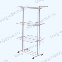 Сушилка для белья напольная металлическая передвижная, белая WR230W
