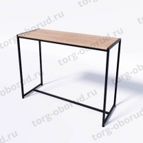 Стол торговый демонстрационный, с полкой дуб сонома из ЛДСП СТ-1-90-120ЧД