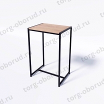 Стол торговый демонстрационный, с полкой дуб сонома из ЛДСП СТ-1-90-60ЧД