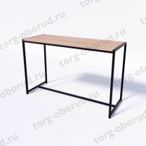 Стол торговый демонстрационный, с полкой дуб сонома из ЛДСП СТ-1-75-120ЧД