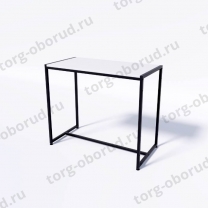 Стол торговый демонстрационный, с белой полкой из ЛДСП СТ-1-75-90ЧБ
