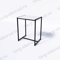 Стол торговый демонстрационный, с белой полкой из ЛДСП СТ-1-75-60ЧБ