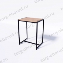 Стол торговый демонстрационный, с полкой дуб сонома из ЛДСП СТ-1-75-60ЧД