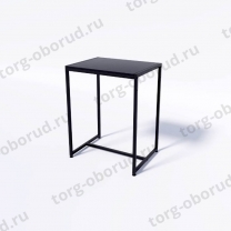 Стол торговый демонстрационный, с черной полкой из ЛДСП СТ-1-75-60ЧЧ