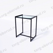 Стол торговый демонстрационный, с полкой из стекла СТС-1-75-60