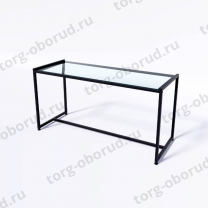 Стол торговый демонстрационный, с полкой из стекла СТС-1-60-120