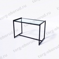 Стол торговый демонстрационный, с полкой из стекла СТС-1-60-90