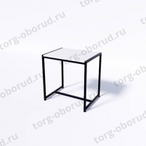 Стол торговый демонстрационный, с белой полкой из ЛДСП СТ-1-60-60ЧБ