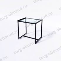 Стол торговый демонстрационный, с полкой из стекла СТС-1-60-60