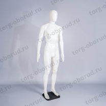 Манекен мужской для магазина одежды, с подставкой MMw-02(бел)