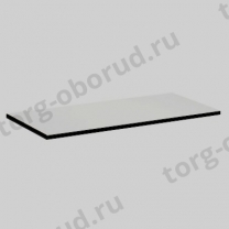Полка из ДСП для магазина, цвет белый с черной кромкой ДСП-1200х300х16(бел/черн кр)