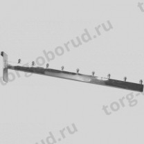 Кронштейн для решетки (сетки) хромированный для оборудования магазина, 9 штырьков 8602