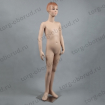 Манекен для одежды детский девочка, ростовой телесный натуралистический, BB-14