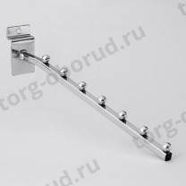 Кронштейн 7 шариков, хром на торговую панель для оборудования магазинов 220119