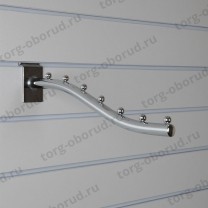 Кронштейн 350 мм, 7 шариков, хром к торговой торговой панели для оборудования магазинов 8501В