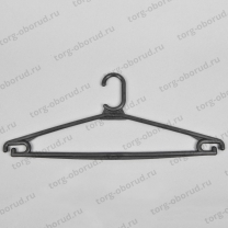 Вешалка плечики для одежды пластиковая,  390 мм, черная, размер одежды: 40-42(S). В-106