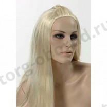 Парик женский для манекена, искусственный, без челки, прямые длинные волосы, цвет черный. MD-G004